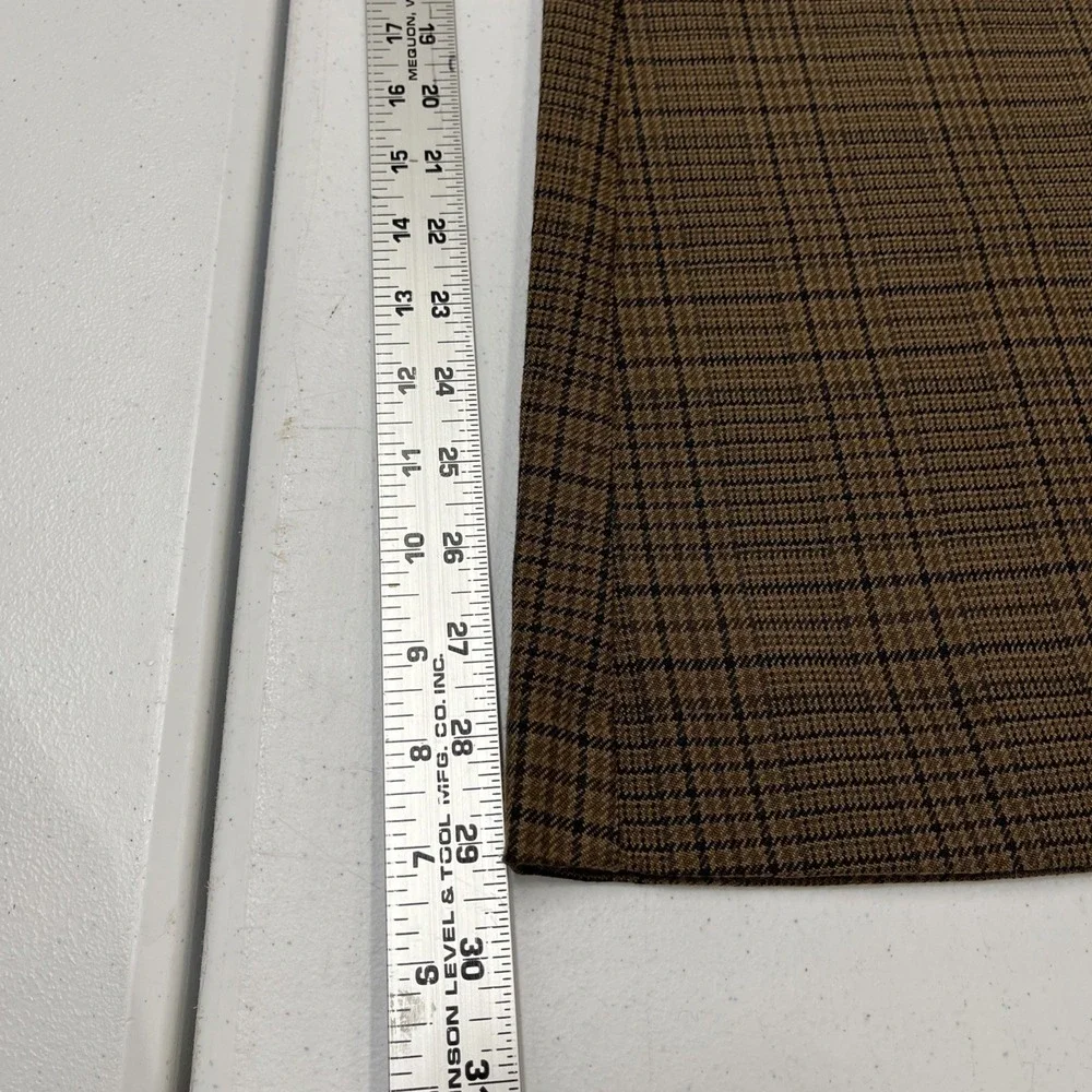 Urban Outfitters Pants Womens 16 Brown Plaid Wide Flare Leg Dark Academia Preppy